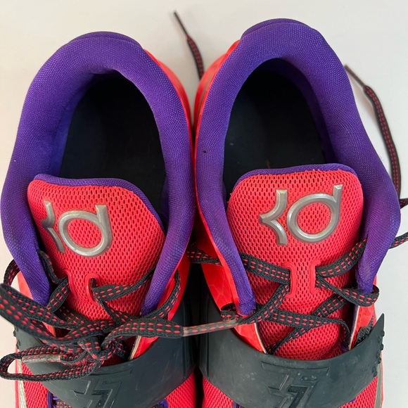 Nike KD 7 GS Color: Hyper Punch/Hyper Grape-Magnet Grey Size 7 Youth - Picture 8 of 13